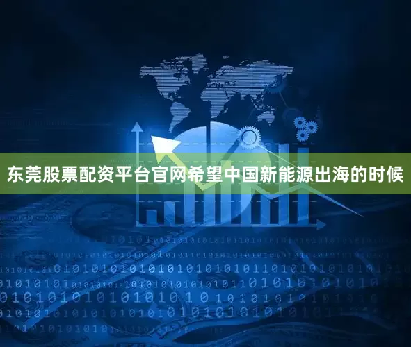 东莞股票配资平台官网希望中国新能源出海的时候