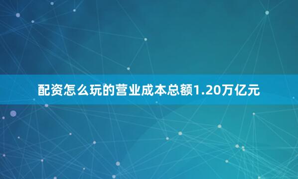 配资怎么玩的营业成本总额1.20万亿元